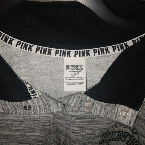 Victoria Secret PINK Grey Quarter Zip RETRO - Picture 7 of 7